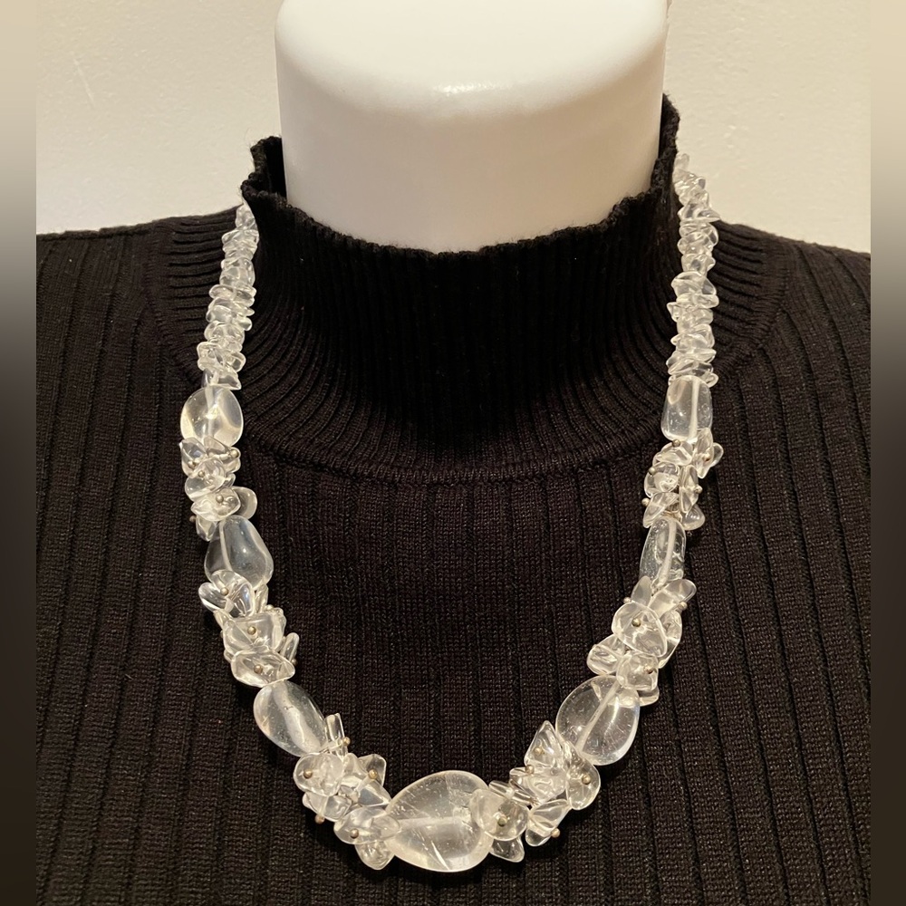 Stunning Clear Chrystal Beaded Necklace